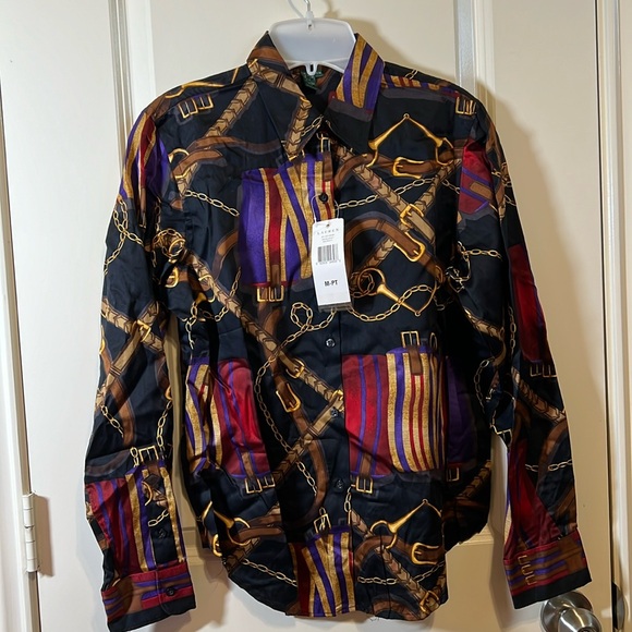 Lauren Ralph Lauren Tops - Lauren Ralph Lauren petite equestrian print shirt